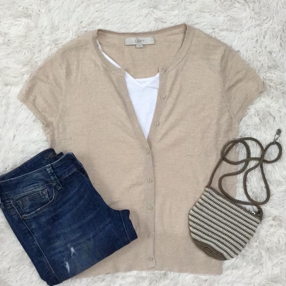 LOFT Sweaters - Loft SS Cardigan 💗 Tan